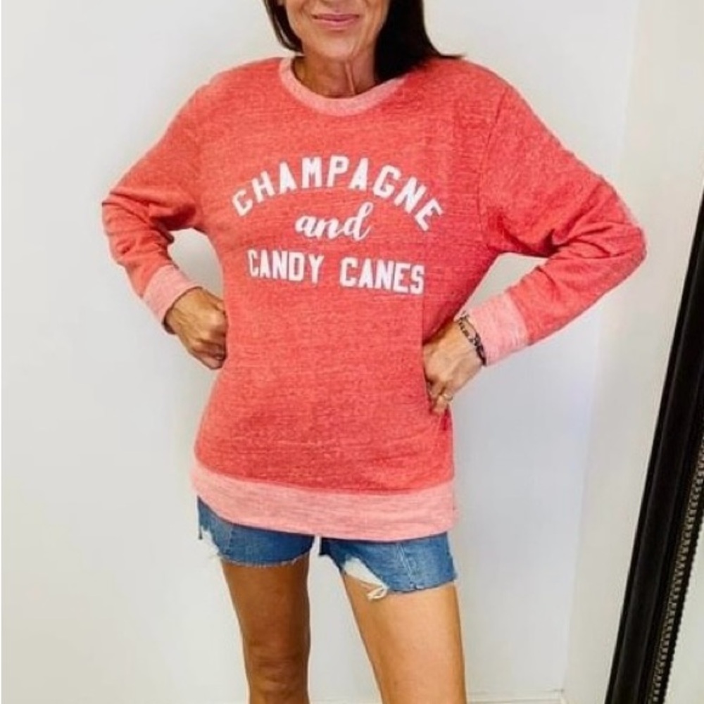 Festive Red Graphic Sweatshirt